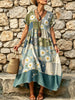 Women's Daisy Patchwork Print Maxi Dress