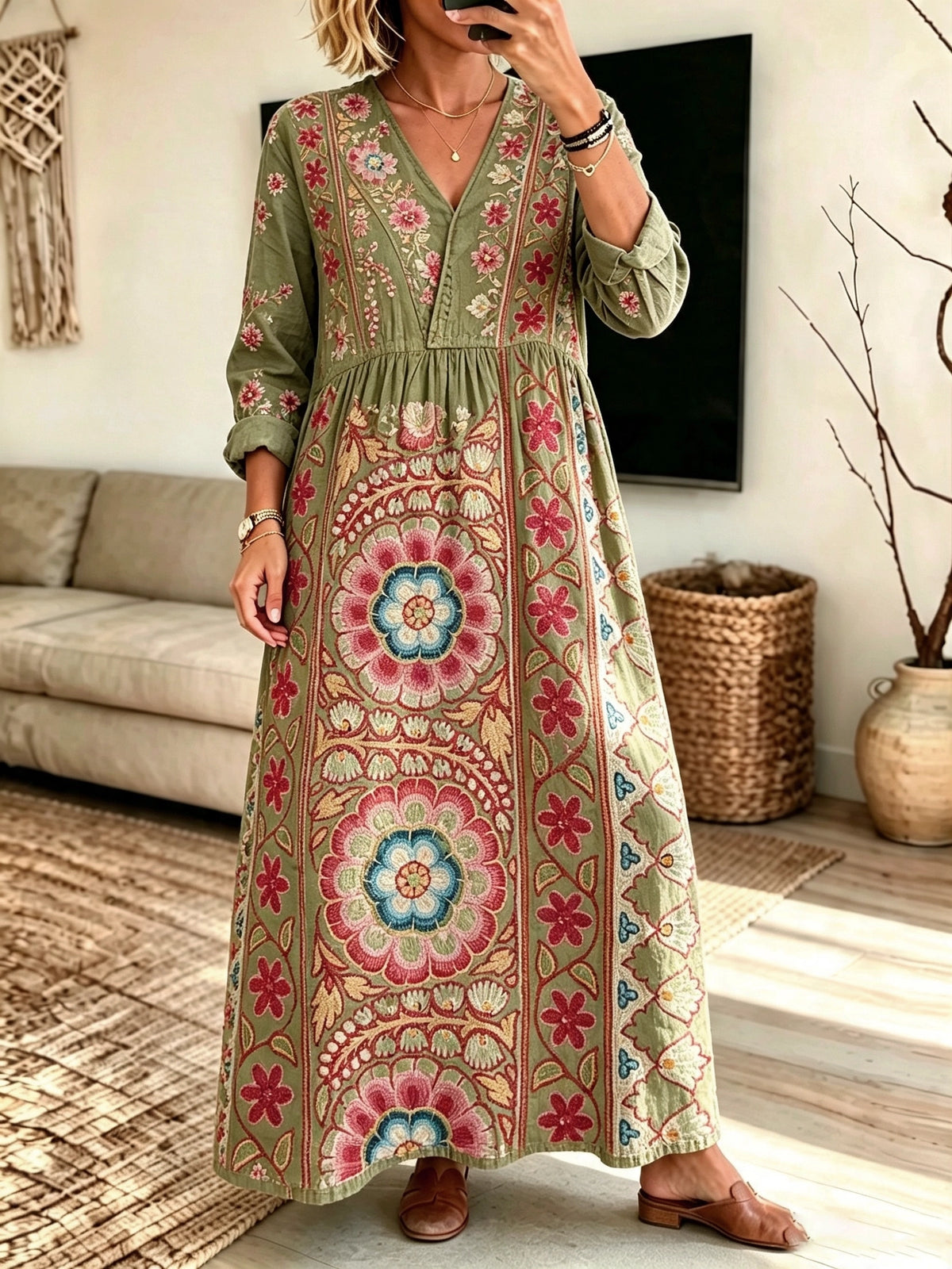 Women's Tribal Maxi Dress