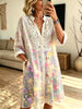 Women's Floral Crochet Lace Shirt Dress