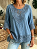 Women's Crochet Lace Trim Top
