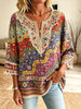 Women's Patchwork Crochet Cutout Blouse