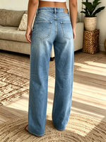 Multi-Color Options Women's Vintage Washed Loose-Fit Straight Jeans