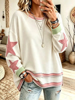 Women's Loose Fit Crewneck Star Sweatshirt