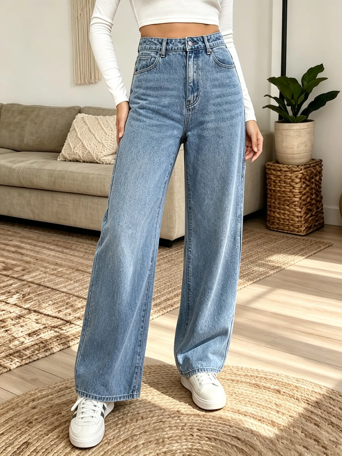 Multi-Color Options Women's High-Waisted Denim Jeans