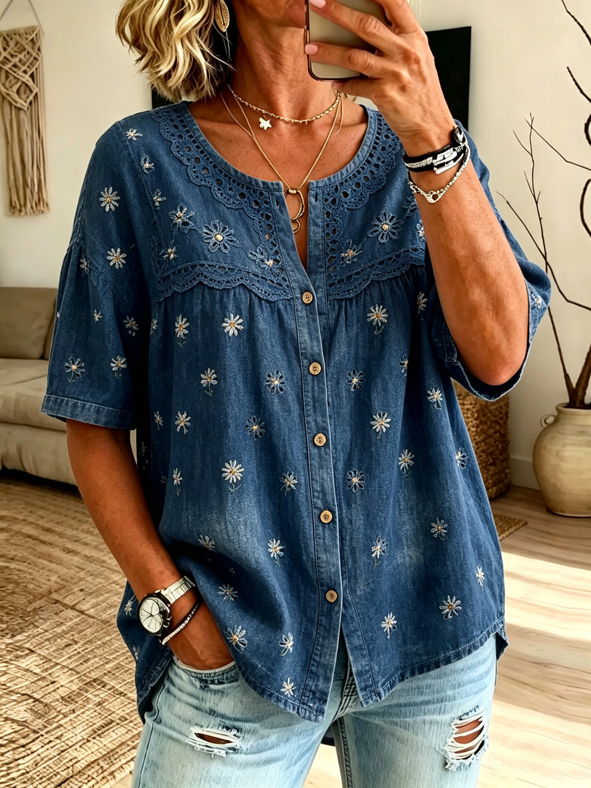 Women's Daisy Denim Shirt