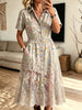 Women's Floral Lace Mesh Shirt Dress