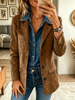 Women's Suede Tailored Blazer