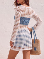 Vintage Elegant Crochet Openwork Shirt Top