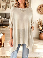 Women's Knit Asymmetrical Tunic Top