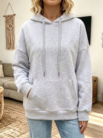 Women Oversized Hoodie With Sequin Angel Wings Back Print