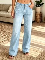 Multi-Color Options Women's Vintage Washed Loose-Fit Straight Jeans