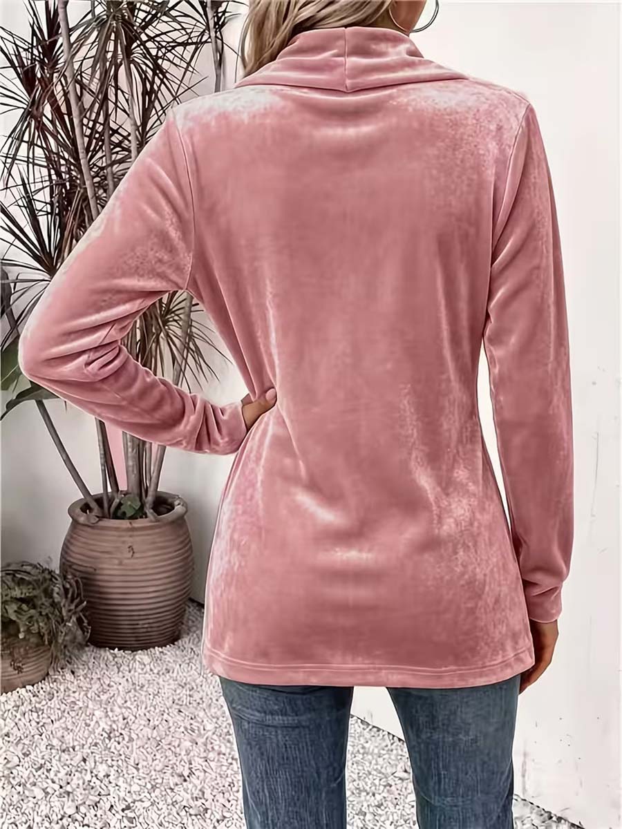 Retro Elegant Long Sleeve Casual Loose Stylish Velvet Cardigan Coat