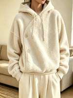 Retro Cozy Comfortable Stylish Art Hooded Fleece Long Sleeve Casual Top