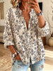 Retro Floral Pattern Art Print Casual Long Sleeve Cotton Linen Shirt