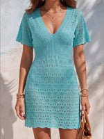 Vintage Elegant Crochet Openwork Dress