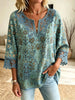 Women's Damask Crochet Cutout Blouse