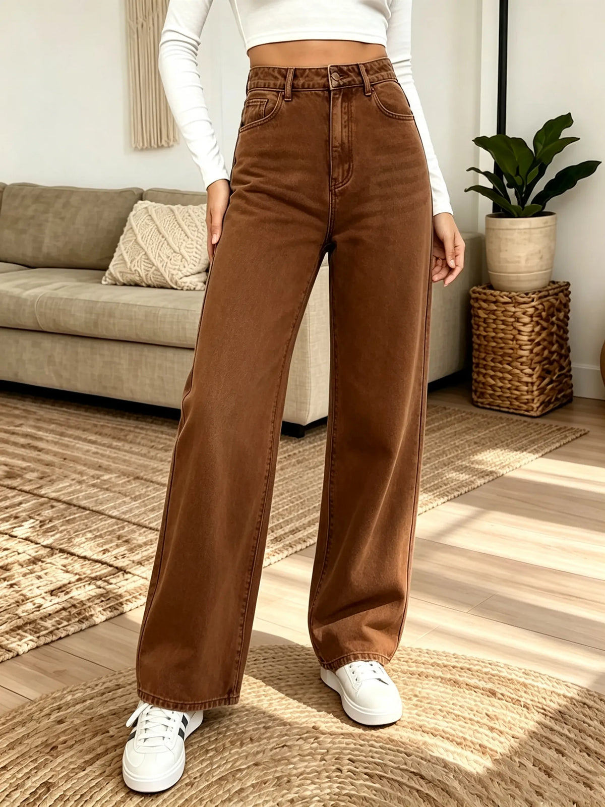 Multi-Color Options Women's High-Waisted Denim Jeans