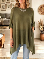 Women's Knit Asymmetrical Tunic Top