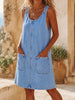 Women's Pocket Denim Overall Dress