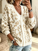 Women's Oversized Leopard Print Cardigan