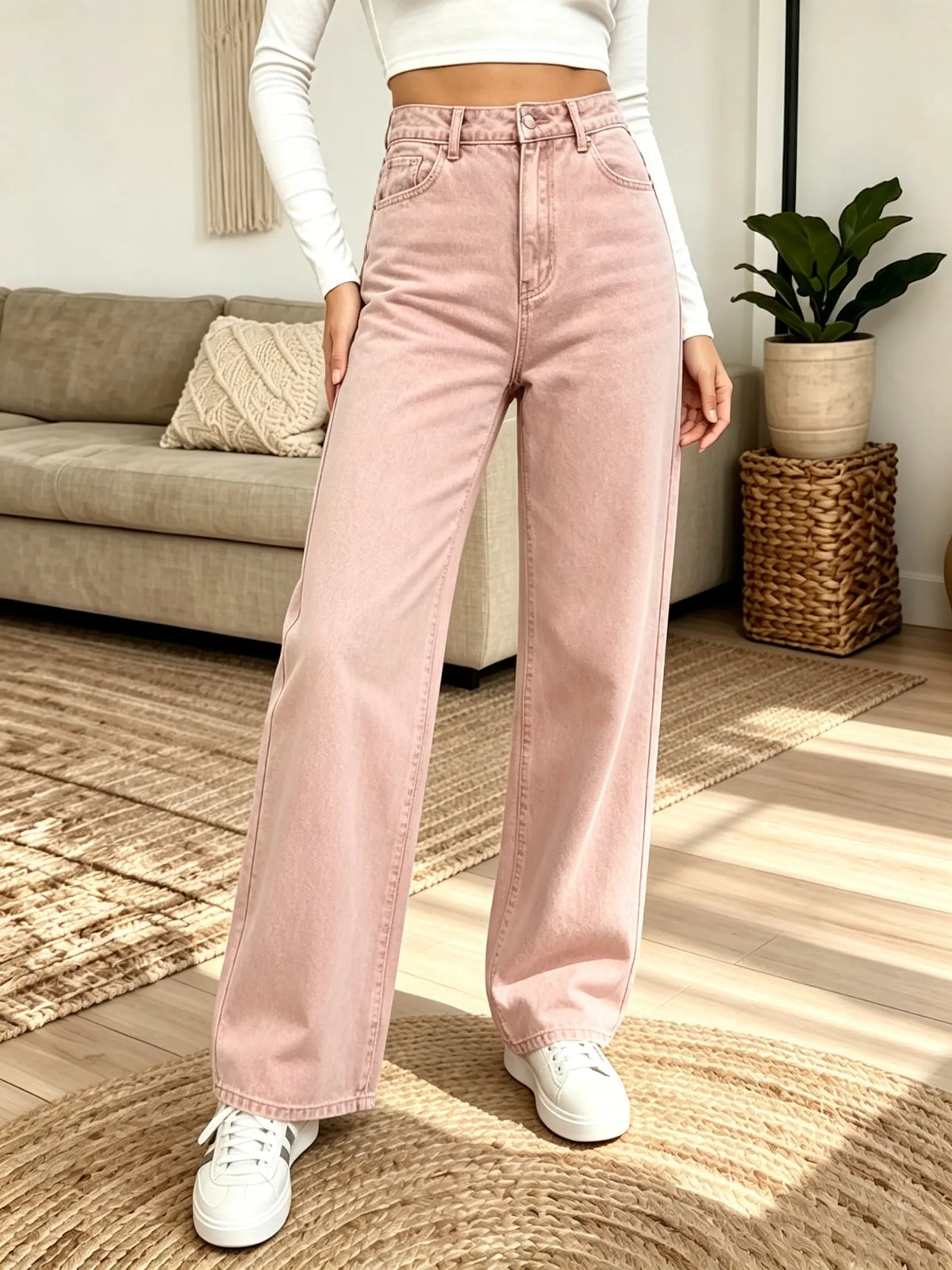 Multi-Color Options Women's High-Waisted Denim Jeans