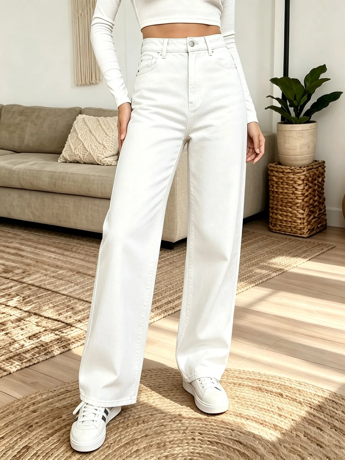 Multi-Color Options Women's High-Waisted Denim Jeans