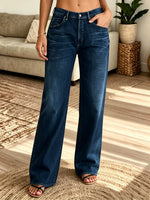Multi-Color Options Women's Vintage Washed Loose-Fit Straight Jeans