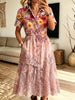 Women's Floral Lace Mesh Shirt Dress