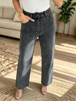 Multi-Color Options Women's Splatter Print High-Rise Straight Jeans