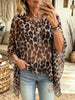 Women's Leopard Sheer Poncho Top