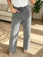 Multi-Color Options Women's Splatter Print High-Rise Straight Jeans